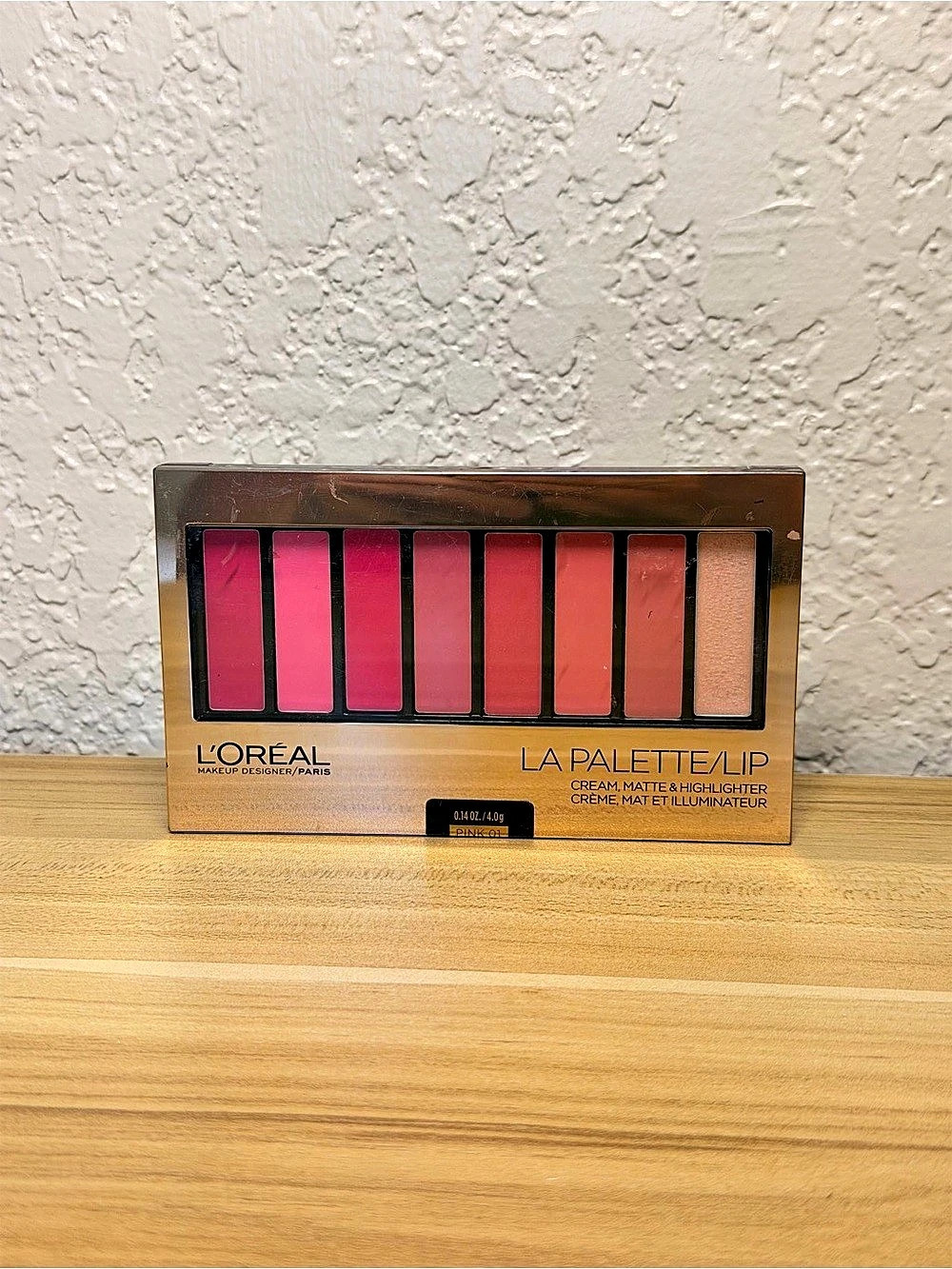 L'Oreal La Palette 01 Pink Lipstick Palette NWT Sealed Cream Matte Highlighter